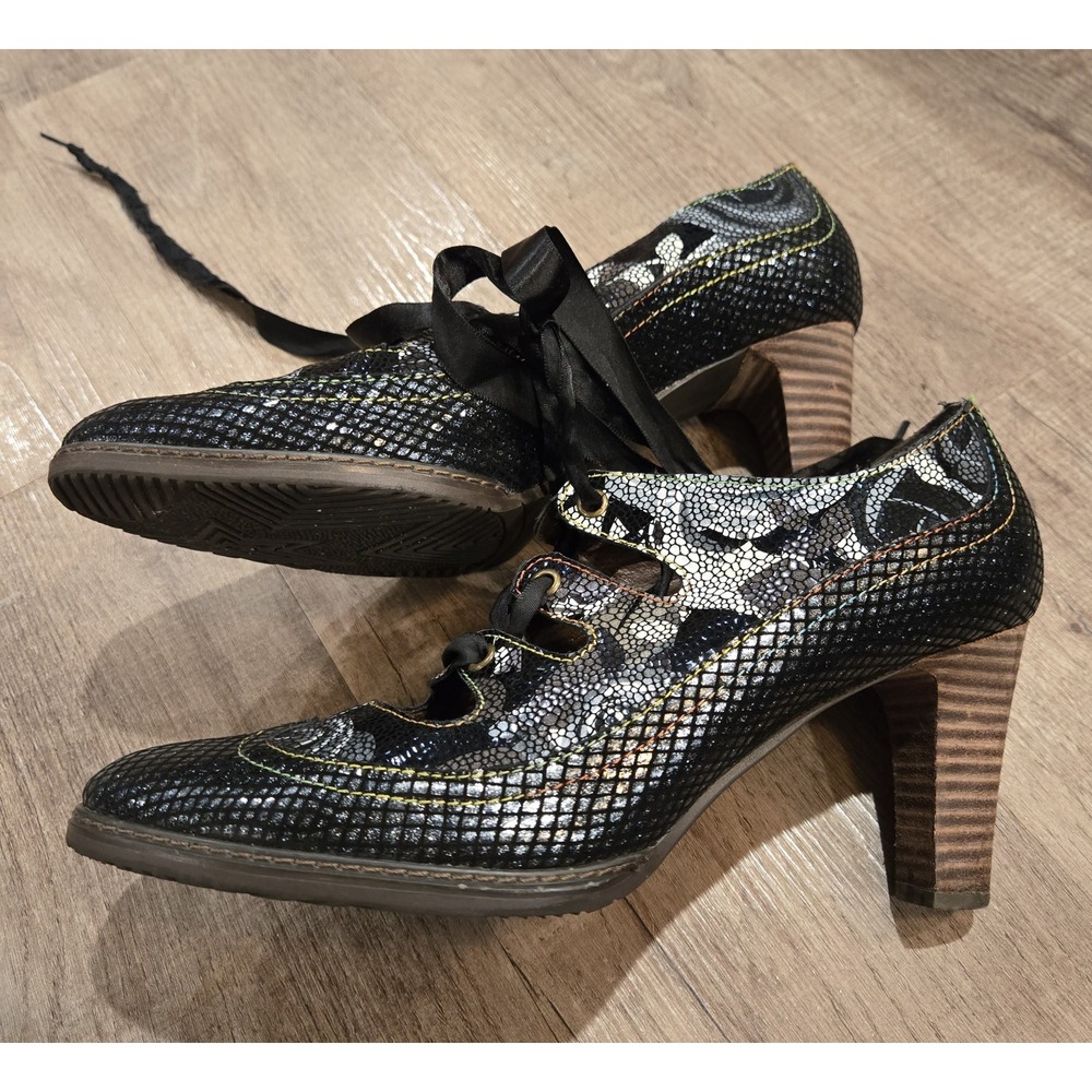 Socofy Women's Tie Up Heel Shoes Eu 41